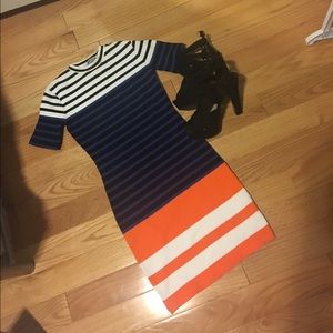 T By Alexander Wang Striped Tshirt Dress