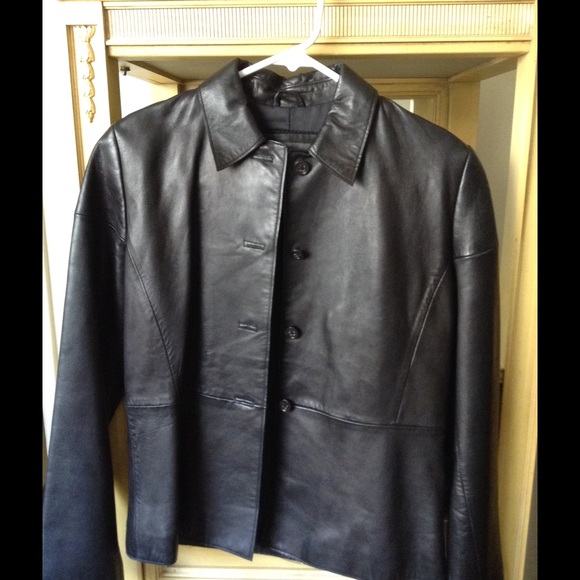 Banana Republic genuine leather coat