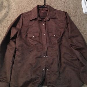 Western button up blouse.