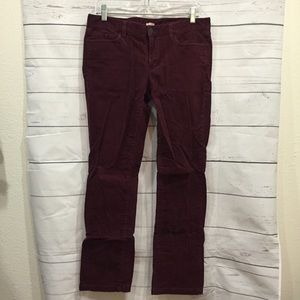 Maroon corduroy pants