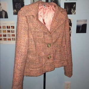 Pink Tweed Winter Coat