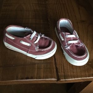Red baby boat shoes
