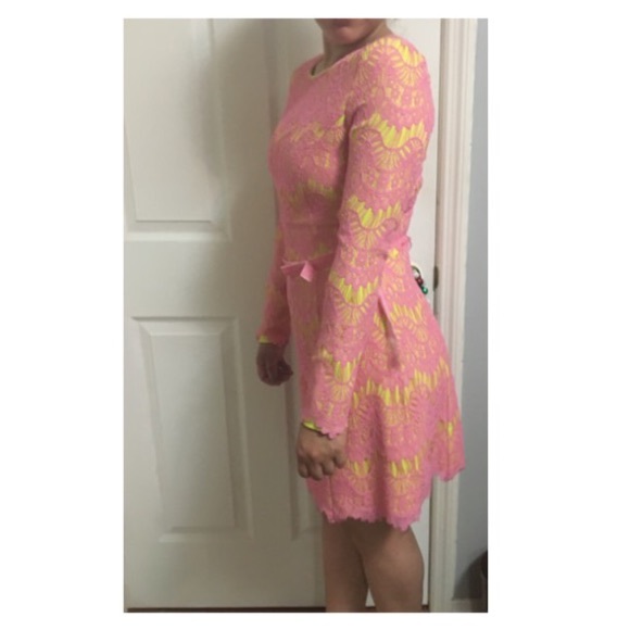 French Connection Lace Shift Dress (pink/lemonade) - Picture 4 of 4