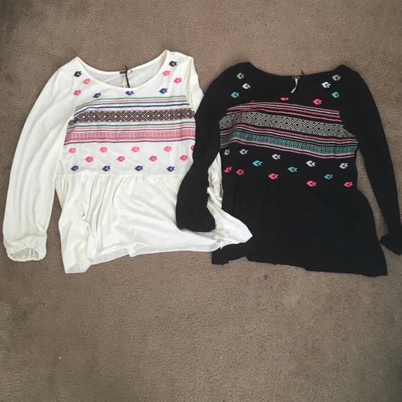 Aztec Peplum Tops NWT