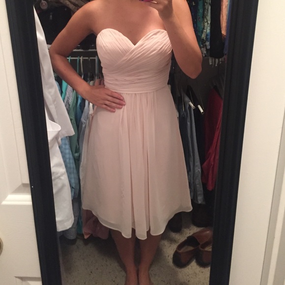 Blush bridesmaid dress