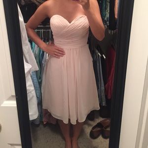 Blush bridesmaid dress