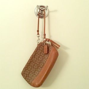 Brown Coach wristlet