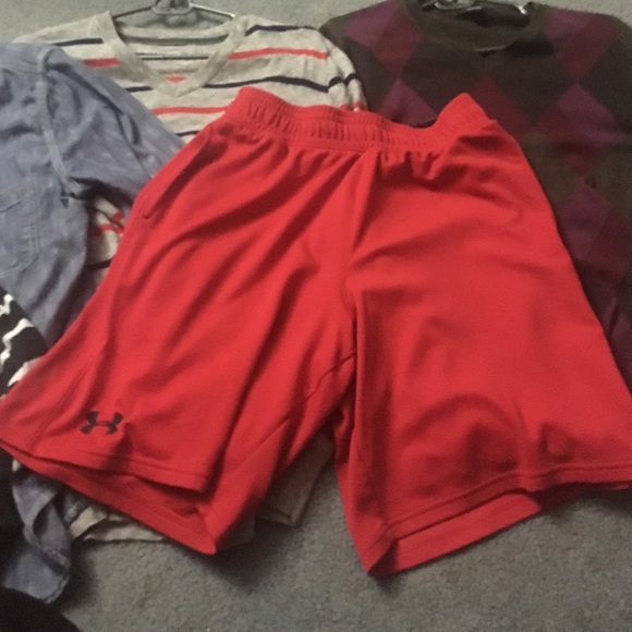 Red under armour shorts