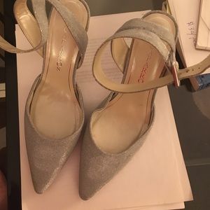 Silver Caparros pumps