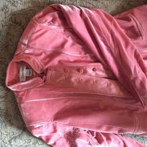 Pink velvet and silk Calvin Klein jacket
