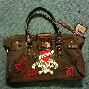 💘Ed Hardy purse w/ key fob💘