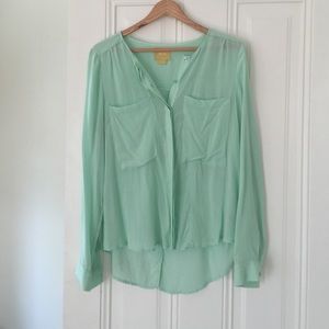 Maeve mint green dress shirt