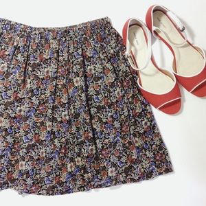 Floral Skater Skirt with Pockets