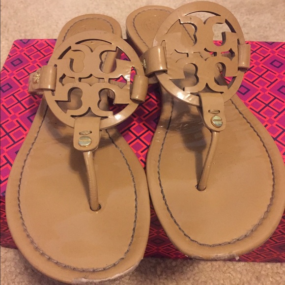 Nude Tory Burch sandal size 8.5. Used.