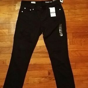 Distressed Gap Girlfriend Jeans
