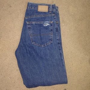 Vintage distressed high-waisted jeans