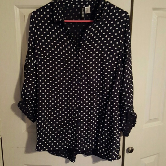 H&M polka dot button down.