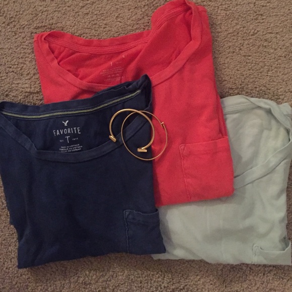 3 favorite tees in garment dyed colors