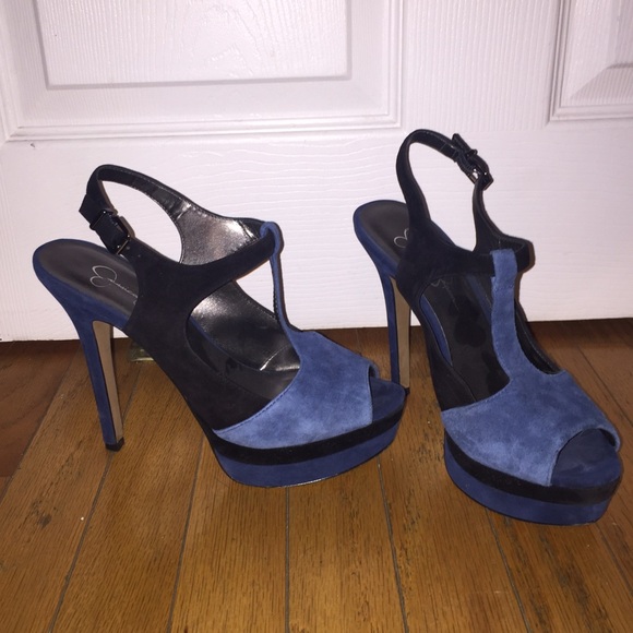 Color block slingback Jessica Simpson heels