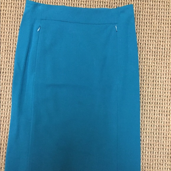 DVF turquoise stretch pencil skirt