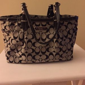 Authentic Grey/black Coach Bag