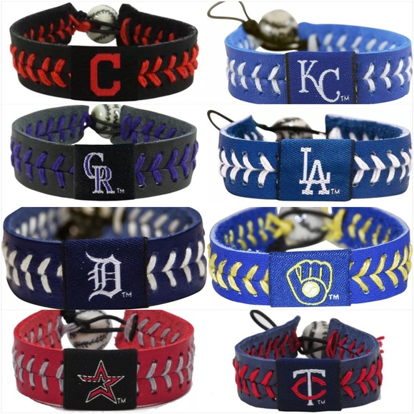MLB Team Logo Leather Bracelet - Picture 2 of 4