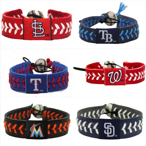 MLB Team Logo Leather Bracelet - Picture 4 of 4