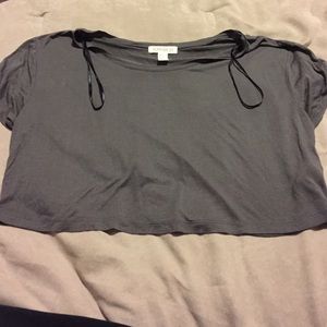 Gray crop top