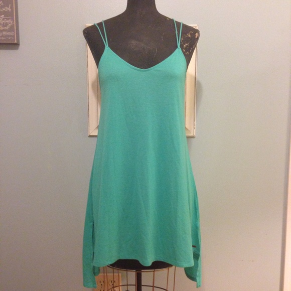 Strappy green dress