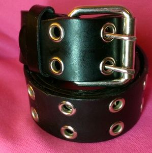 Black Double Grommet Belt
