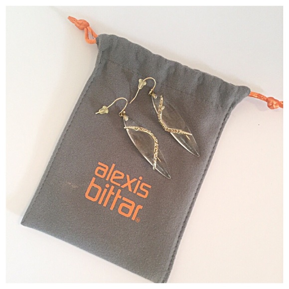 🚫SOLD🚫Alexis Bittar Lucite & Pave Earrings - Picture 2 of 4