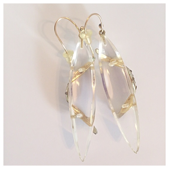🚫SOLD🚫Alexis Bittar Lucite & Pave Earrings - Picture 3 of 4