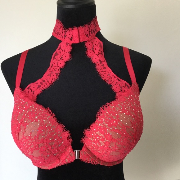 New! Victoria's Secret Very Sexy Red Lace Bra DD