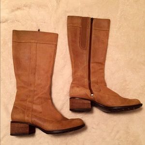 Indigo by Clarks Tan Leather Knee High Boots