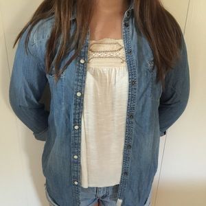 American Eagle denim long sleeve shirt