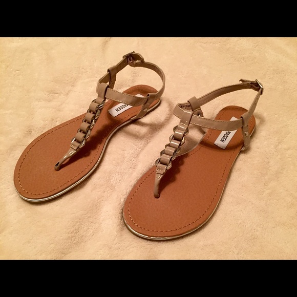 Steve Madden Nude Patent Sandal