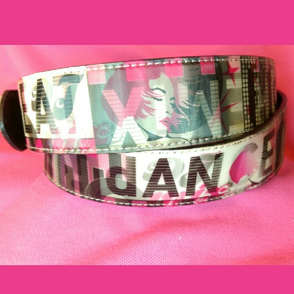 Unique Hologram Pink Black White Belt