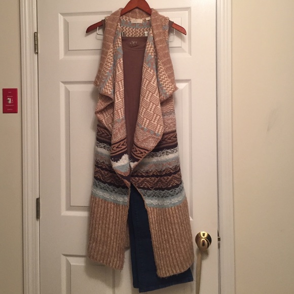 Drapey Aztec printed vest