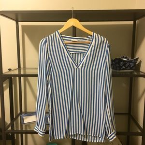 Joie Silk Striped Blouse
