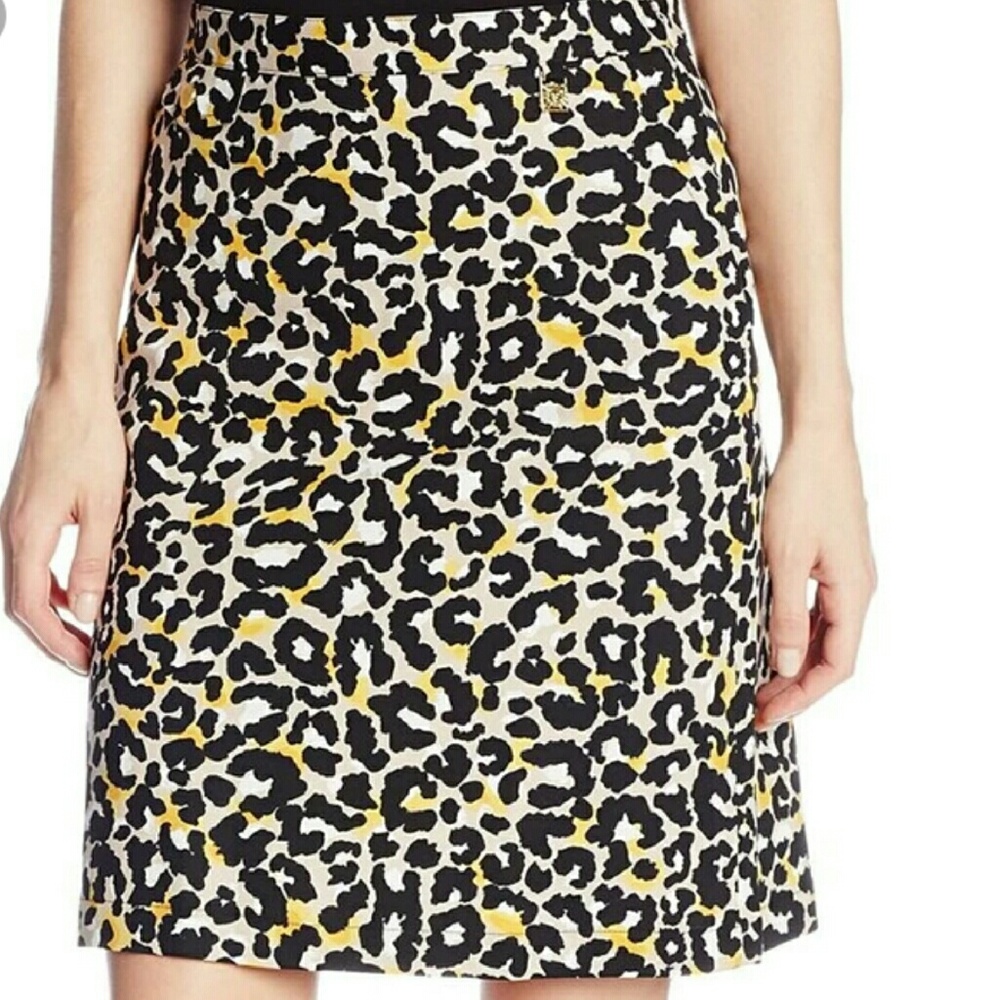 ANNE KLEIN Saffron Leopard print skirt,   (NWOT)