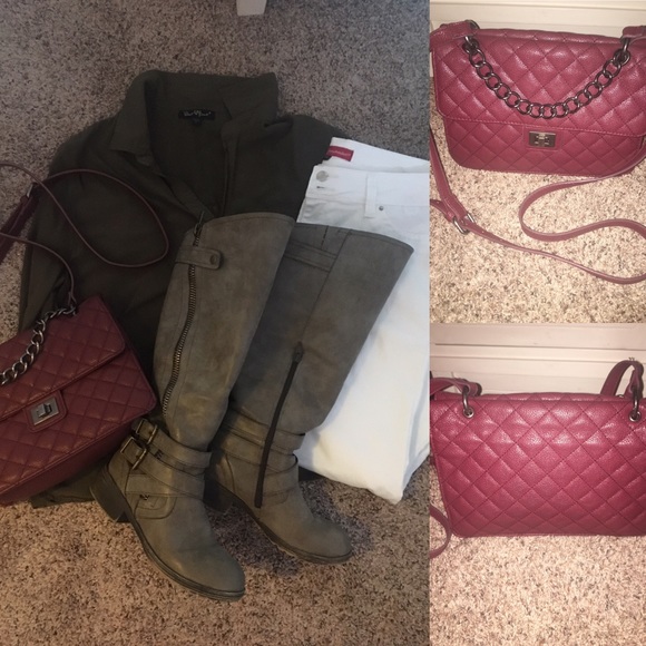 Burgundy Quilted Pattern