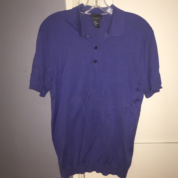 H&M Polo Shirt Silk Blend Size M