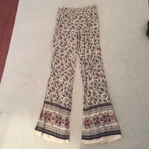 Paisley print flare pants