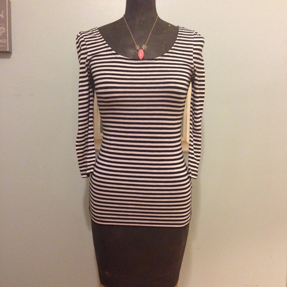 Tight fitted striped top
