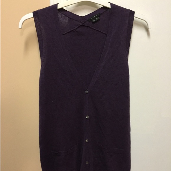 Theory sleeveless cardigan/vest