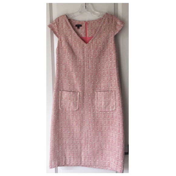 Talbots salmon pink cap sleeve dress