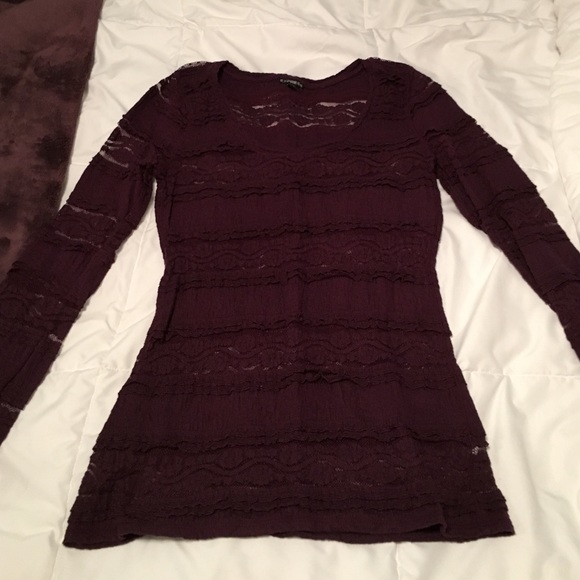 Express long sleeve lace shirt