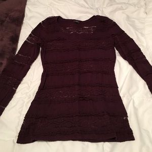 Express long sleeve lace shirt