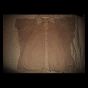 Beige sheer blouse