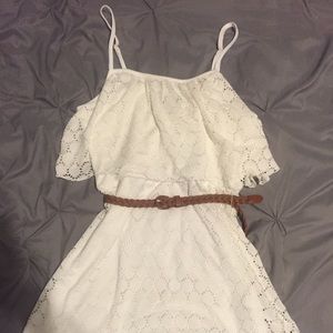 💜 Derek Heart White Lace Dress - Large 💜